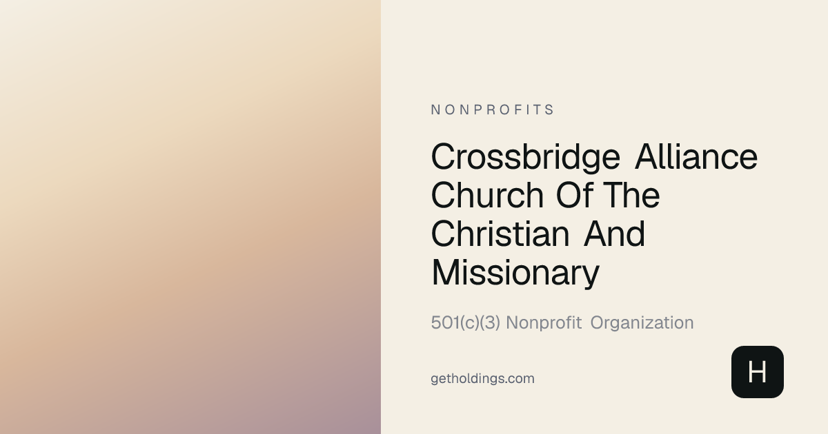 Crossbridge Alliance Church Of The Christian And Missionary