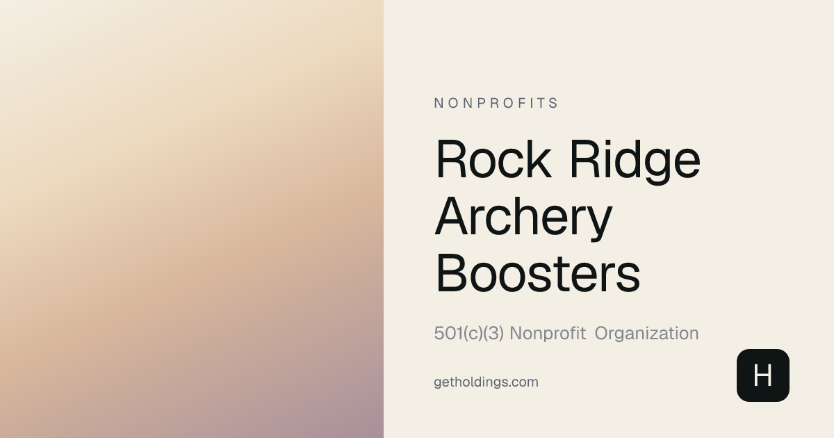 Rock Ridge Archery Boosters — Eveleth, MN | EIN 39-2572918 | Holdings