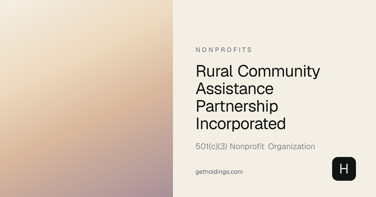 Rural Community Assistance Partnership Incorporated — Washington, DC ...