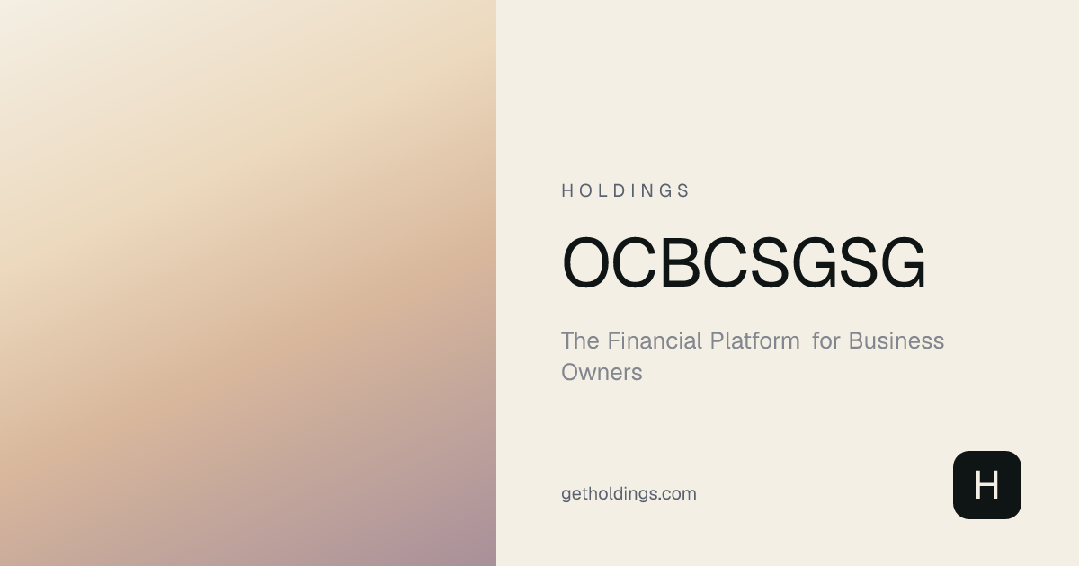OCBCSGSG — OCBC Bank SWIFT/BIC Code | Singapore, Singapore