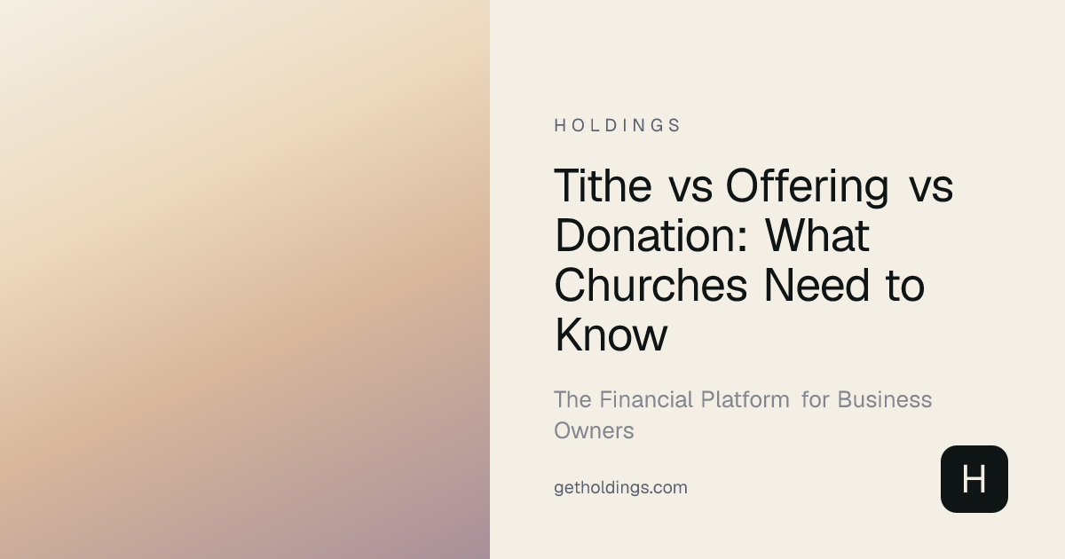 Tithe vs Offering vs Donation: What Churches Need to Know